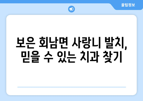 충청북도 보은군 회남면 사랑니 발치 치과 가격 비용 잘하는 곳 추천 BEST 10 비교 가이드