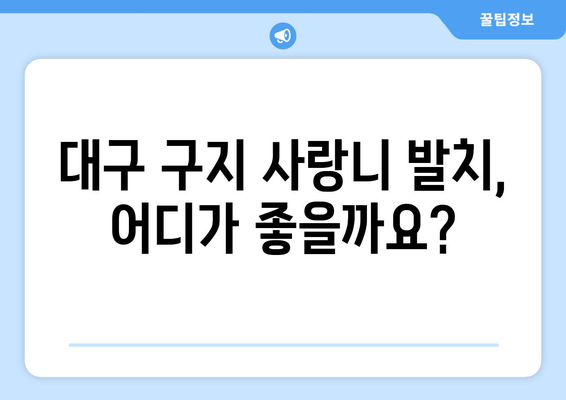 대구시 달성군 구지면 사랑니 발치 치과 가격 비용 잘하는 곳 추천 BEST 10 비교 가이드