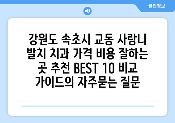 강원도 속초시 교동 사랑니 발치 치과 가격 비용 잘하는 곳 추천 BEST 10 비교 가이드