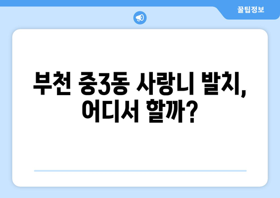 경기도 부천시 중3동 사랑니 발치 치과 가격 비용 잘하는 곳 추천 BEST 10 비교 가이드