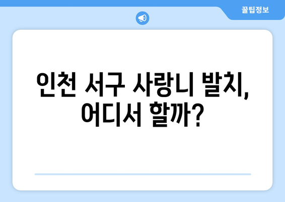 인천시 서구 불로대곡동 사랑니 발치 치과 가격 비용 잘하는 곳 추천 BEST 10 비교 가이드