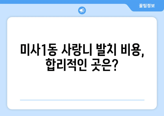 경기도 하남시 미사1동 사랑니 발치 치과 가격 비용 잘하는 곳 추천 BEST 10 비교 가이드