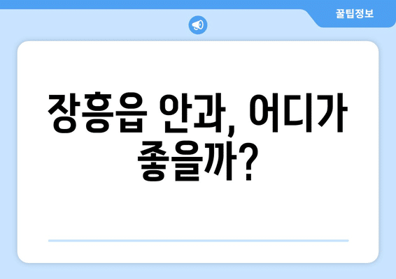 전라남도 장흥군 장흥읍 안구건조증 안과 추천 잘하는 곳 총정리