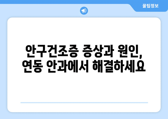 제주도 제주시 연동 안구건조증 안과 추천 잘하는 곳 총정리