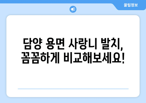 전라남도 담양군 용면 사랑니 발치 치과 가격 비용 잘하는 곳 추천 BEST 10 비교 가이드
