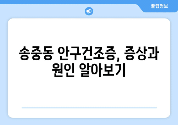 서울시 강북구 송중동 안구건조증 안과 추천 잘하는 곳 총정리