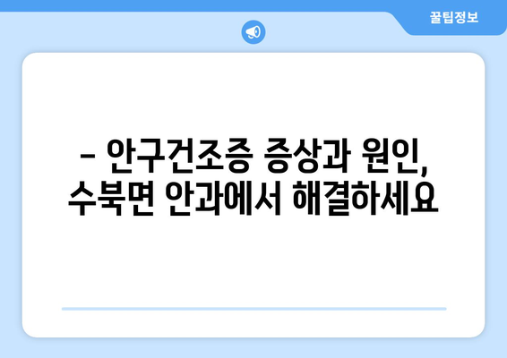 전라남도 담양군 수북면 안구건조증 안과 추천 잘하는 곳 총정리