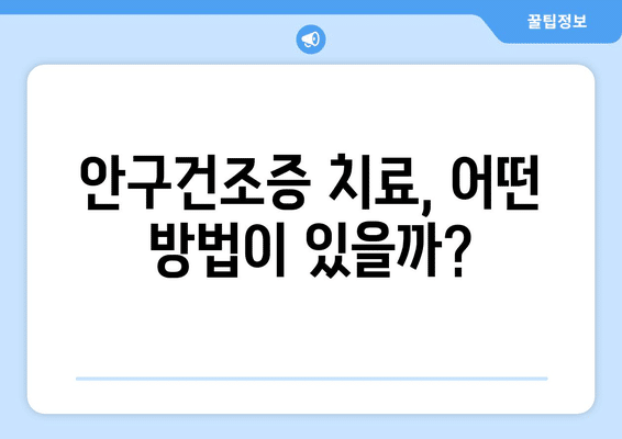 전라남도 장흥군 장흥읍 안구건조증 안과 추천 잘하는 곳 총정리