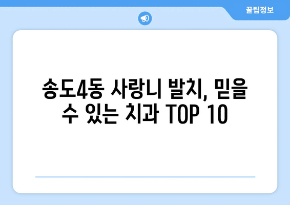 인천시 연수구 송도4동 사랑니 발치 치과 가격 비용 잘하는 곳 추천 BEST 10 비교 가이드