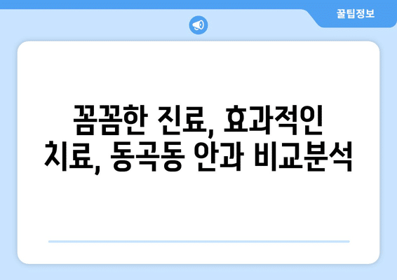 광주시 광산구 동곡동 안구건조증 안과 추천 잘하는 곳 총정리