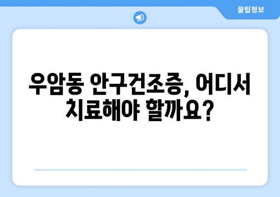 충청북도 청주시 청원구 우암동 안구건조증 안과 추천 잘하는 곳 총정리