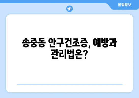 서울시 강북구 송중동 안구건조증 안과 추천 잘하는 곳 총정리
