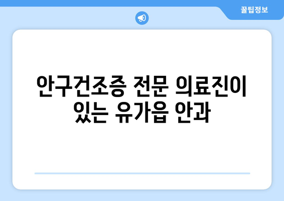 대구시 달성군 유가읍 안구건조증 안과 추천 잘하는 곳 총정리