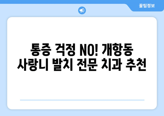 인천시 중구 개항동 사랑니 발치 치과 가격 비용 잘하는 곳 추천 BEST 10 비교 가이드