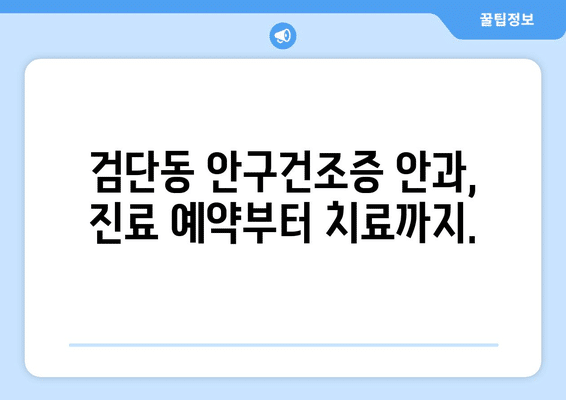 인천시 서구 검단동 안구건조증 안과 추천 잘하는 곳 총정리