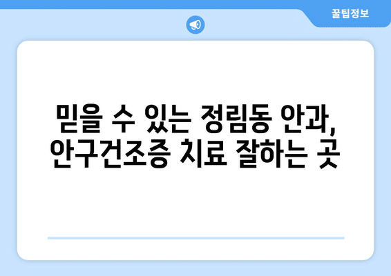 대전시 서구 정림동 안구건조증 안과 추천 잘하는 곳 총정리