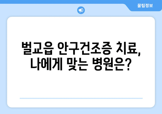 전라남도 보성군 벌교읍 안구건조증 안과 추천 잘하는 곳 총정리