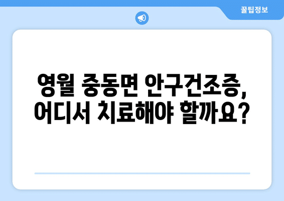 강원도 영월군 중동면 안구건조증 안과 추천 잘하는 곳 총정리