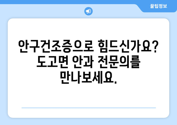충청남도 아산시 도고면 안구건조증 안과 추천 잘하는 곳 총정리