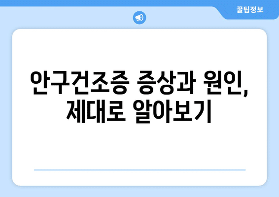 전라남도 목포시 부흥동 안구건조증 안과 추천 잘하는 곳 총정리