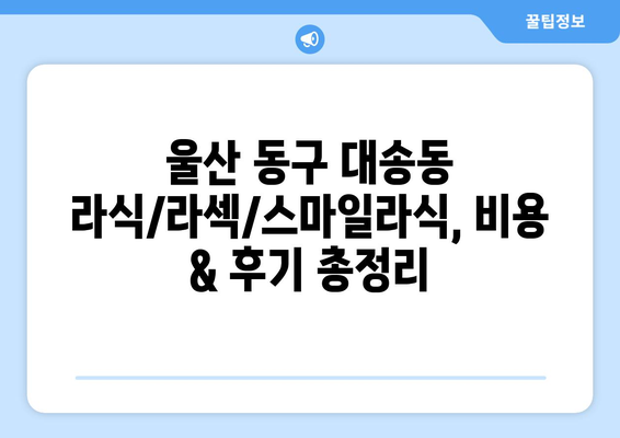 울산시 동구 대송동 라식 | 라섹 | 스마일라식 수술 추천 안과 잘하는 곳 | 비용 | 후기 | 가격