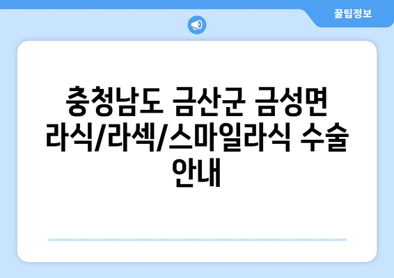 충청남도 금산군 금성면 라식 | 라섹 | 스마일라식 수술 추천 안과 잘하는 곳 | 비용 | 후기 | 가격